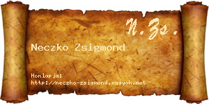 Neczko Zsigmond névjegykártya